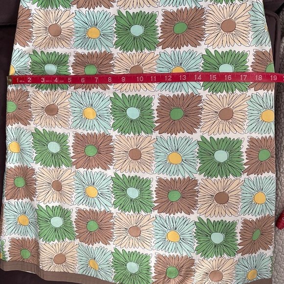 Boden A-Line Daisy Print Floral Cotton Skirt Size US 4L/UK 8L - Picture 9 of 9